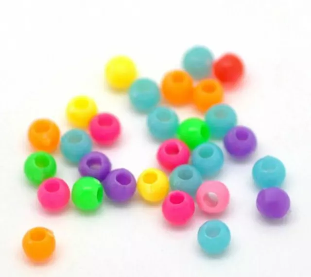 100 Mixte Perles intercalaires. Acrylique 3mm ....Taille du trou 0.8 mm