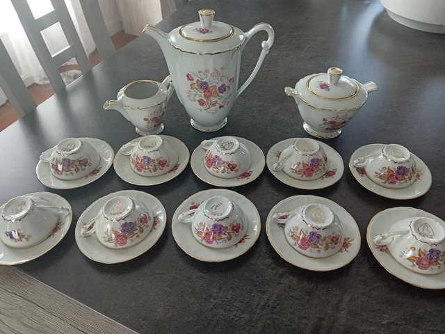 SERVICE À CAFÉ ancien porcelaine de Vierzon et ST Luc EUR 45,00