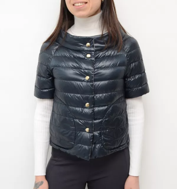 Women's Herno REVERSIBLE Quilted Down Puffer Jacket Vest Size IT 42,US 6,~S