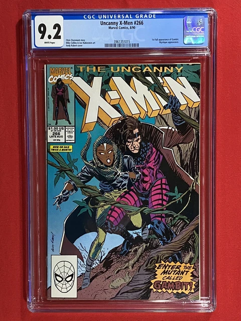 Uncanny X-Men #266 Marvel 1990 CGC 9.2 White Pages 1st App of Gambit