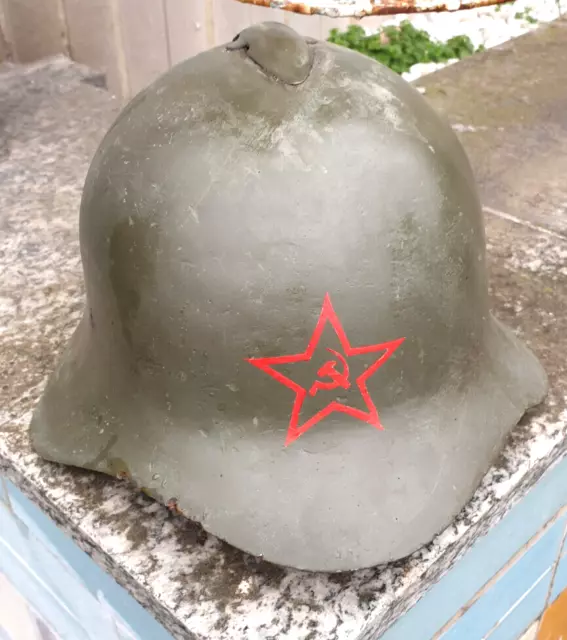 Original SSh-36 Stahlhelm der Sowjetunion restauriert