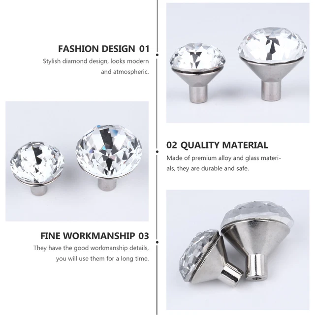 4 Pcs Cupboard Knobs Door Knobs Handle Drawer Pulls Wardrobe 12