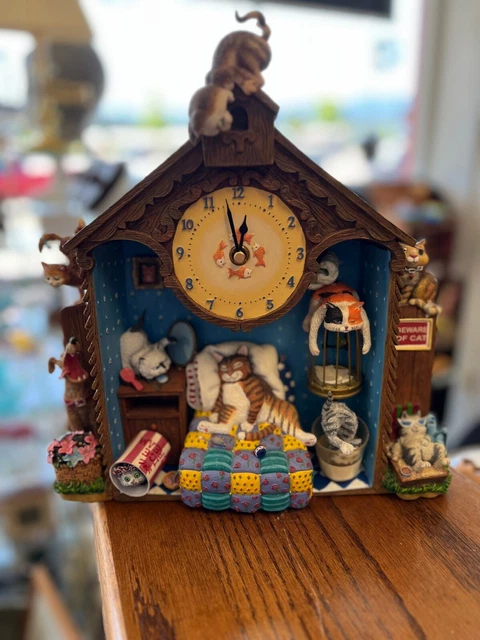 90s Comical Cats Clock by Gary Patterson
