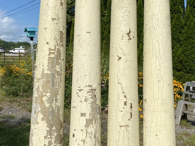 4 Antique C.1910 Wood Columns, Hollow, 92"H ~ Salvaged Portland, ME 3