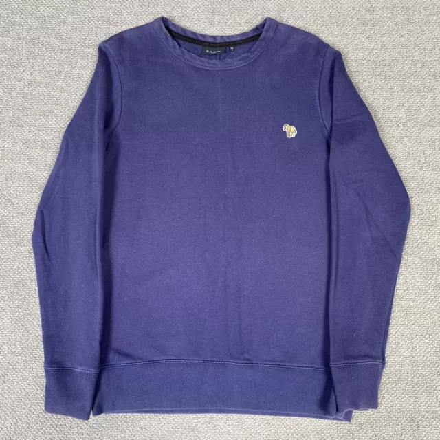 PAUL SMITH Sweatshirt Mens Small Purple Zebra Logo Sweater Jumper Pullover