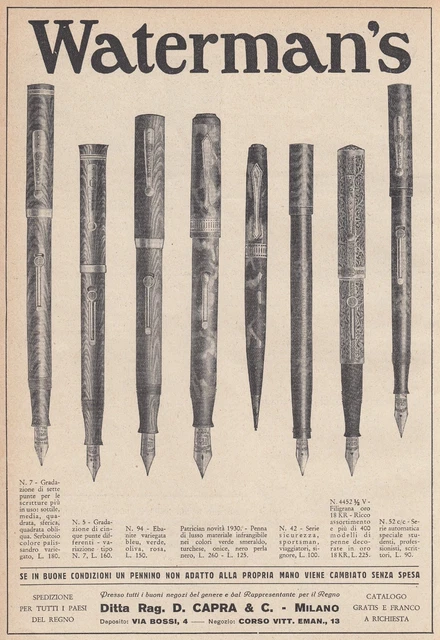 LISTINO PREZZI 1940 - Ditta Ferretti Milano - Arredamento Da ...