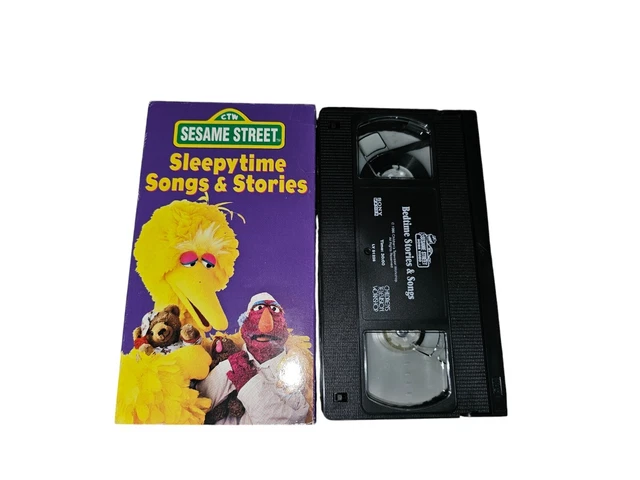 sesame-street-sleepytime-songs-and-stories-vhs-tape-sony-wonder-rare