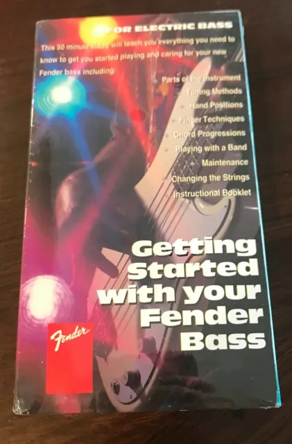 Getting Started With Your Fender Bass Guitar 1998 VHS Sealed ft. Ray Riendeau