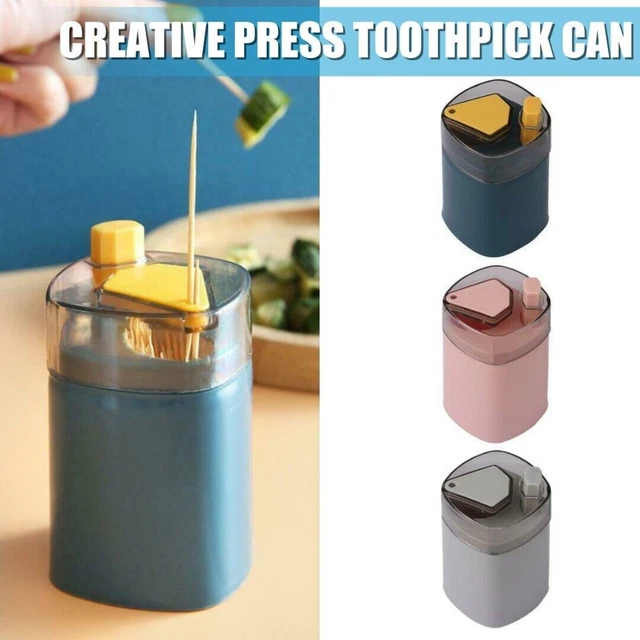 Automatic Pop-up Toothpick Box Holder Toothpick Dispenser Small Container Home