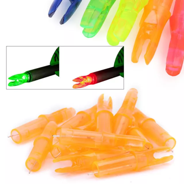 12 Colors Hunting Lighted Nock Led Lighted Luminous Tail Arrow Nocks 6.2mm US