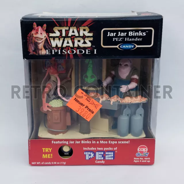 STAR WARS Kenner Hasbro Action Figure - EPISODE I Jar Jar Binks PEZ Hander MISB