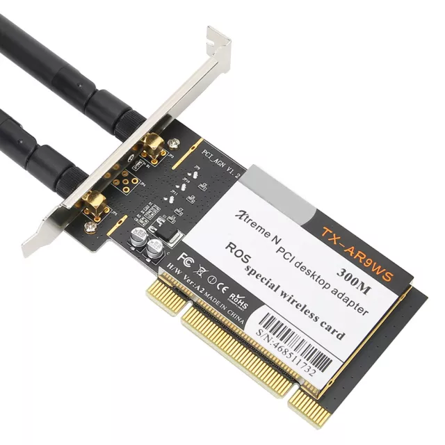 PCI Desktop Adapter 300Mbps 802.11b G N Wireless WiFi Network Card 2 Antenna SP5