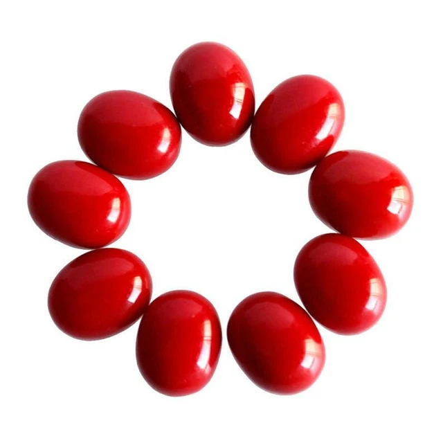 Cabochon De Corail Rouge Naturel D'Italie - Pierre Précieuse Polie Pour Bijouterie