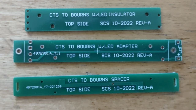 5 BOURNS 45MM LED slide pot adapter PCB sets for ARP OMNI AXXE AVATAR ...