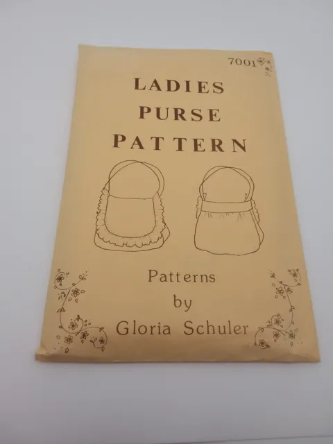 VINTAGE PATTERNS BY GLORIA SCHULER 7001 LADIES PURSE PATTERN Crafting Sewing NIP