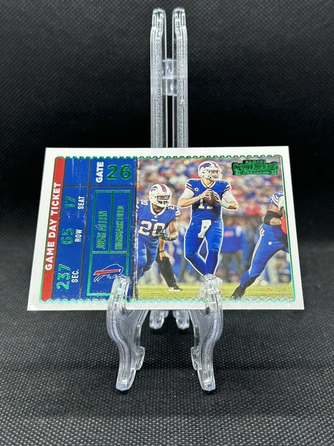 2022 Josh Allen Panini Contenders GREEN PARRALLEL Game Day Ticket Insert Bills