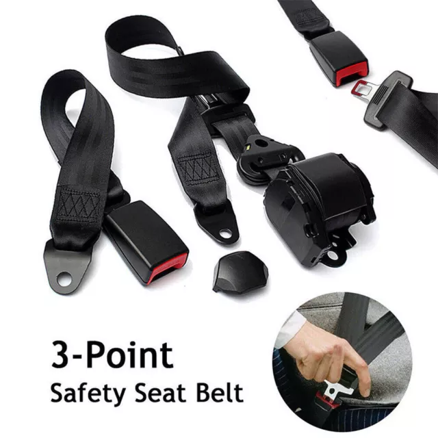 Universal Retractable 3 Point Car Seat Belt Lap&Diagonal Belt Car Accessories