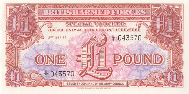 Great Britain BAF 1 Pound 3rd Series UNC
