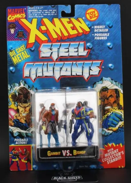 1994 TOYBIZ MARVEL X-MEN STEEL MUTANTS Gambit Vs. Bishop Die Cast