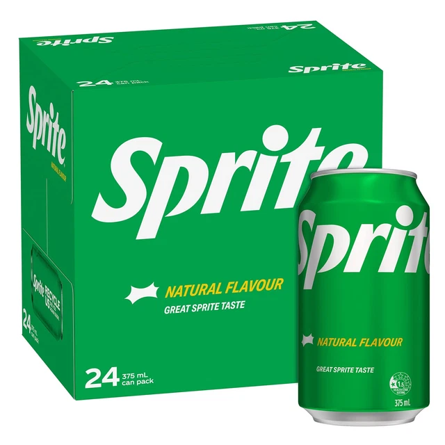 SPRITE LEMONADE SOFT Drink Multipack Cans 24 x 375mL $34.65 - PicClick AU