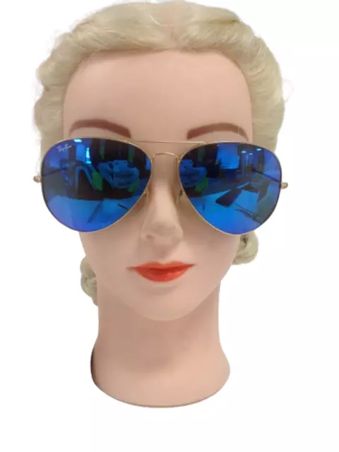 Rayban Sunglasses With Blue Tinted Lenses in Brown Case Holiday Essentials
