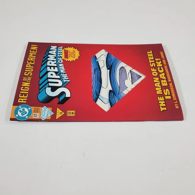 Superman The Man of Steel #22 Reign of the Superman Die Cut DC Comic Book 1993 7