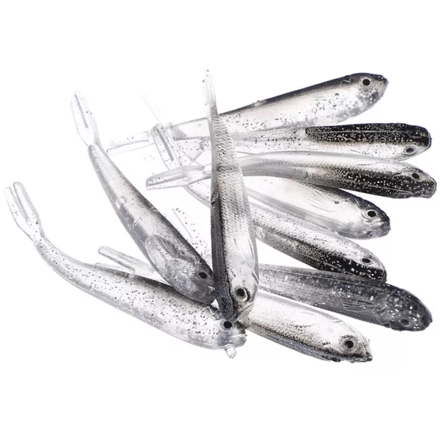 10Pcs 80Mm Soft Fishing Lure Tiddler Swimbait Artificial Bait Tackle Minnow& SN❤