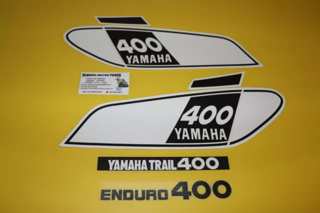 Dt 400  Yamaha  Annee 1975  Deco  Reservoir  /Decal Set For Fuel Tank