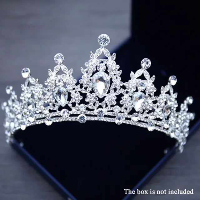 Cristallo Tiara Paganti Matrimonio Sposa Strass Corona Regina Sposa