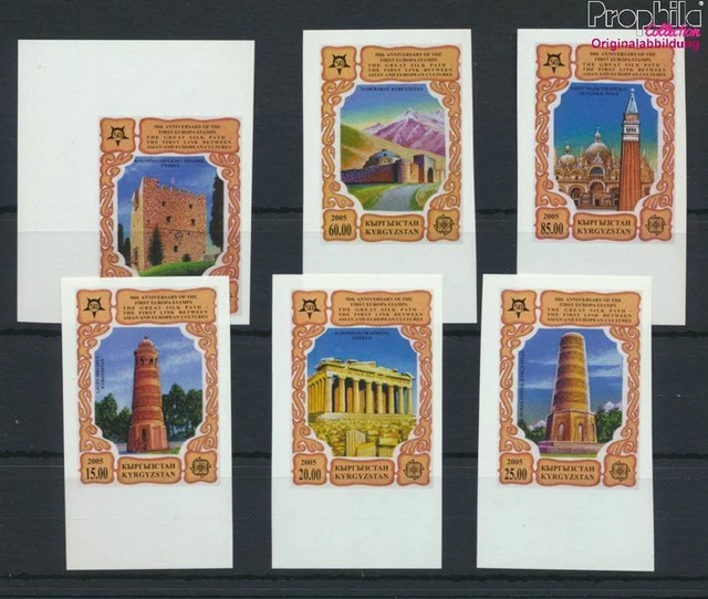 Briefmarken Kirgisistan 2005 Mi 449B-454B (kompl.Ausg.) ungezähnt postfris(96626
