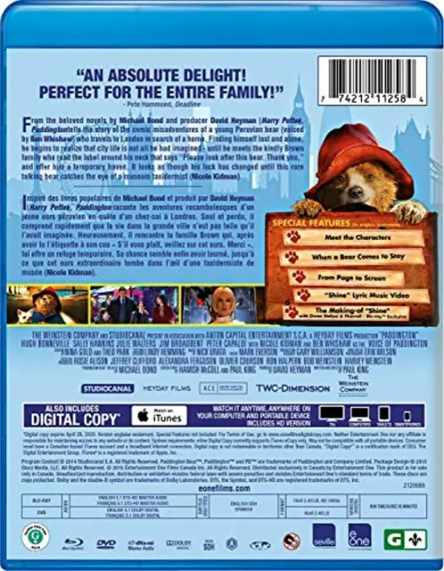 Paddington [Blu-ray + DVD + Digital Copy] 2