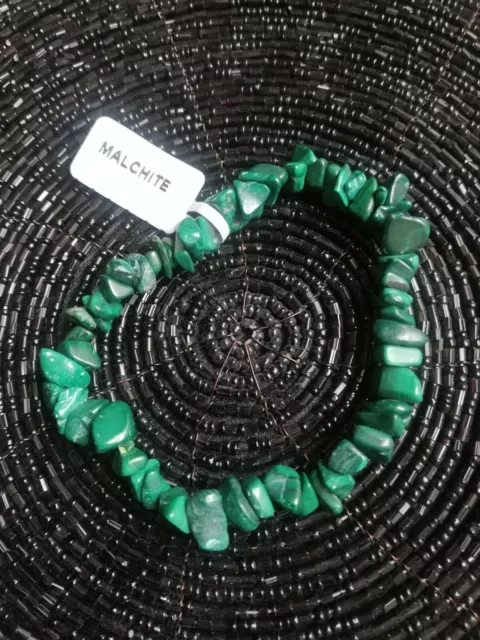 Bracelet Bijoux Pierre Naturelle Malachite Protection Lithothérapie