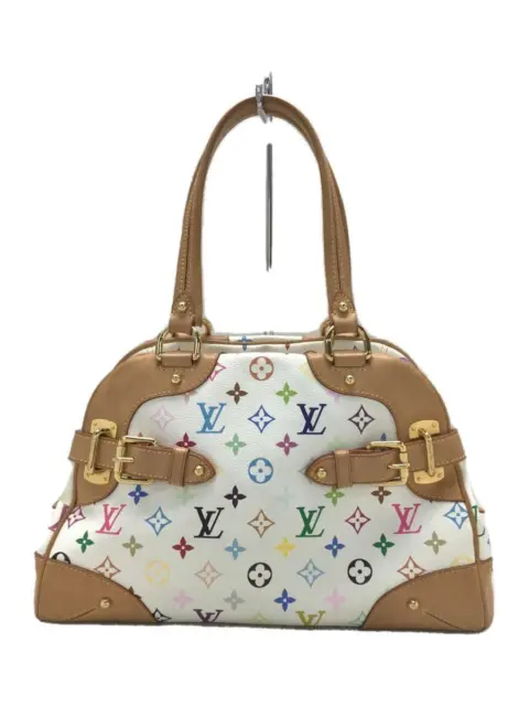 Louis Vuitton, Bags, Used Flaws Louis Vuitton Monogram Multicolor Claudia  Hand Bag White M493 Lv