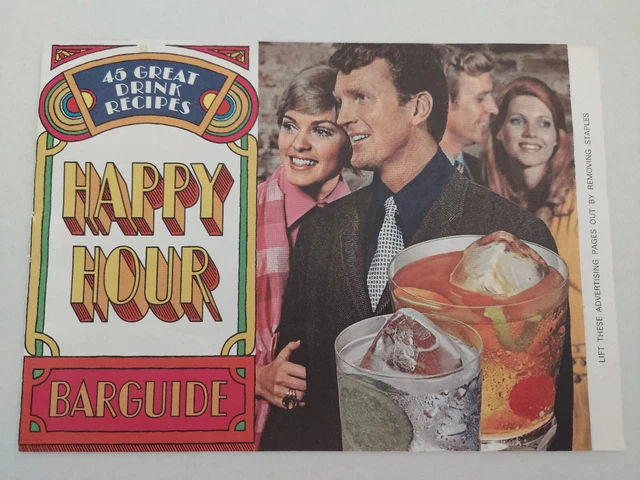 Vintage Southern Comfort 1970  Happy Hour Barguide Ad Booklet 45 Great Recipes