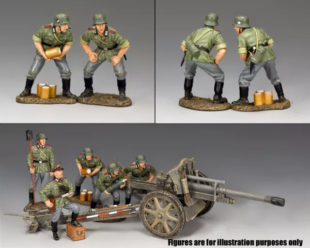 King & Country Ww2 German Army Wh065 2 Man Gun Crew #2