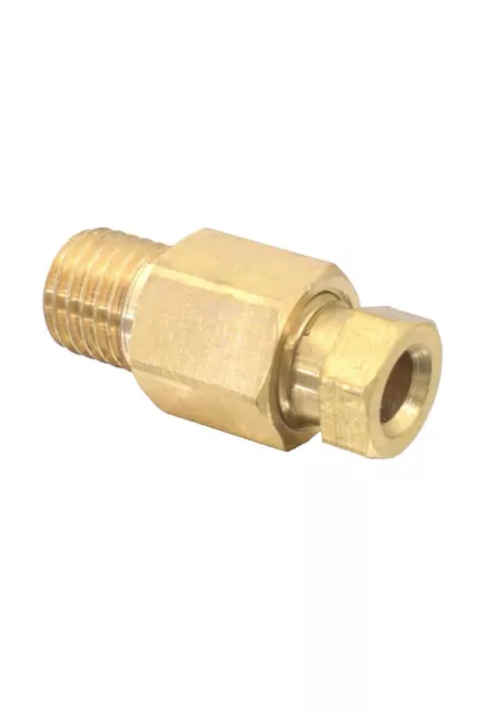 Auto Grease 1/8 BSP Male Lubrication Brass Oil Pipe Fitting 6mm Tube Compression