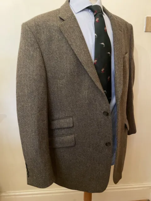 Rydale tweed jacket mens 46R Herringbone Weave 100% British Wool Ex Condition