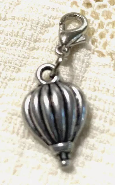 Hot Air Balloon Charm 2 Sided Tibet Silver Dimensional Bracelet