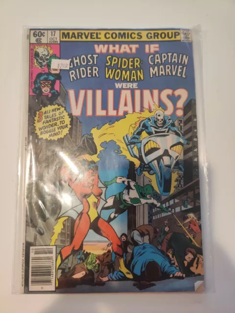 Marvel Comics 1979-What If Ghost Rider Spider-Man/Captian Marvel Comic #17