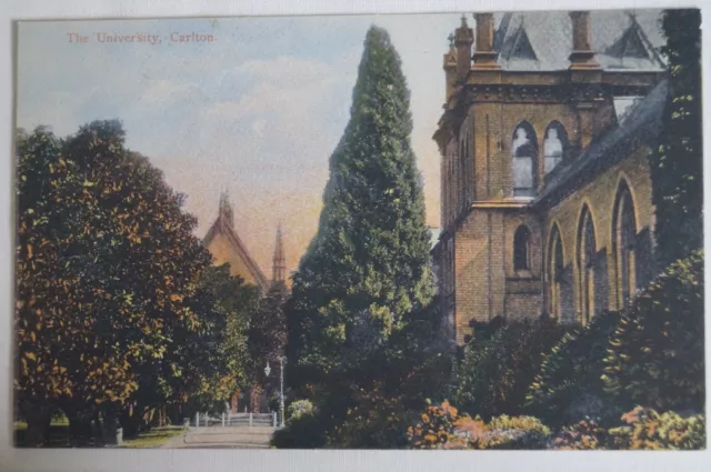 The University Carlton Melbourne Victoria Australia Vintage Antiquarian Postcard