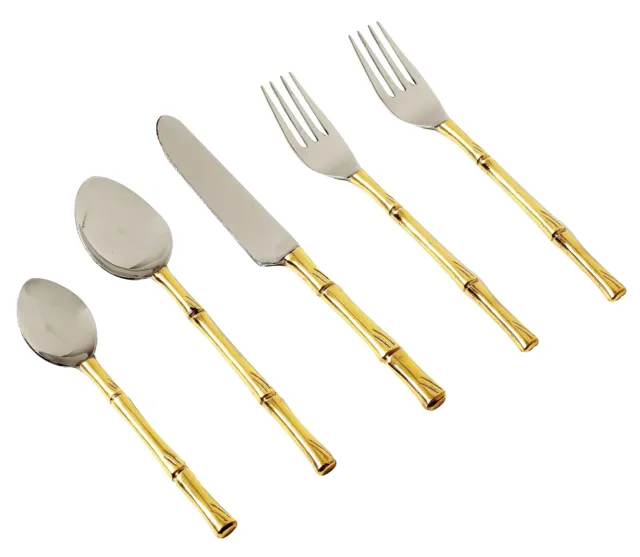 Flatware Stainless Steel Forks, Knives, and Spoons Silverware Set 5- Unique P...