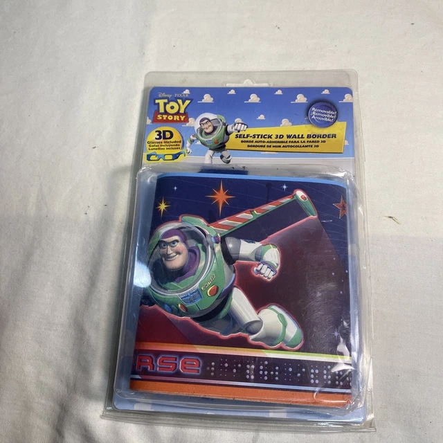 VINTAGE DISNEY TOY Story Buzz Lightyear 3D Self Stick Wall Border 15 Ft