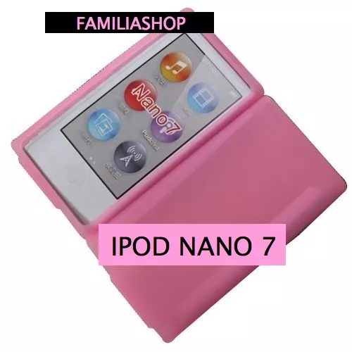 Housse etui coque silicone rose pour iPod Nano 7 7G + Film de protection écran