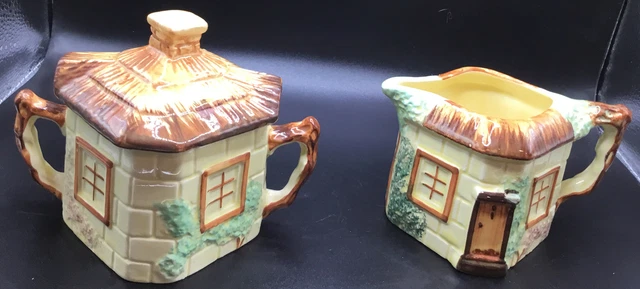 Keele Street Pottery Co. Creamer and Sugar  England Vintage