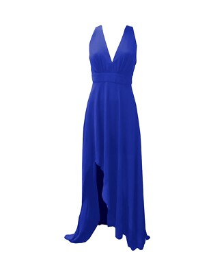 CHI CHI London Midnight Blue Evening Gown Size 10 UK Poly/Elastine New Without T