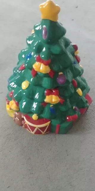 Whimsical Christmas Tree Gibson Handpainted Durastone Cookie Jar  2011 3