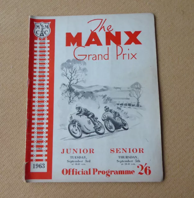 Original Isle of Man MGP Manx Grand Prix 1963 Programme