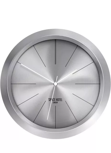 SPACE HOTEL ® The Ace Asteroid Modern Large Metal Silent Sweep Wall Clock