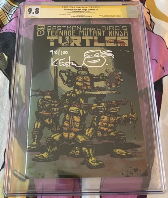 Teenage Mutant Ninja Turtles #1,CGC 9.8 signed by Kevin Eastman, 2020 Foil