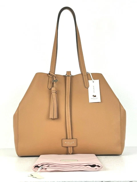 Radley Hart Street Schultertasche weichbraun dunkel butterleder Arbeitstasche groß neu
